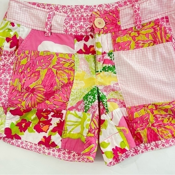 LILLY Pulitzer Patchwork Classic Shorts Size 0 - Picture 3 of 8